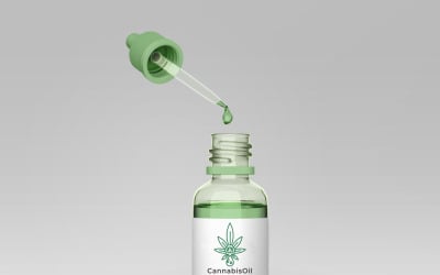 Cannabis Oil Logo Template