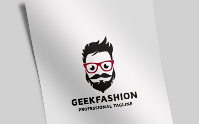 Geek Fashion Logo Template