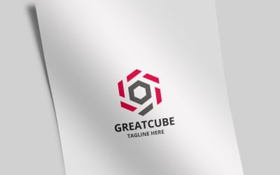 Grande modello di logo lettera G cubo