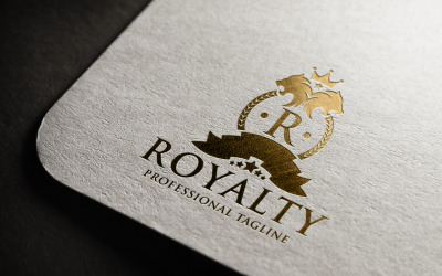 Plantilla de logotipo Royalty Crest Letra R