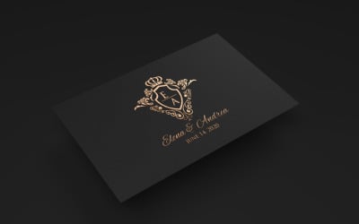 Crest Vintage Wedding Logo modello