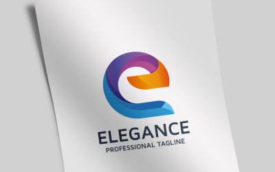 Elegancja litera E Logo szablon