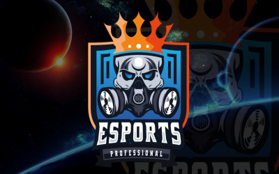 King Skull Professional Esport Logo sjabloon