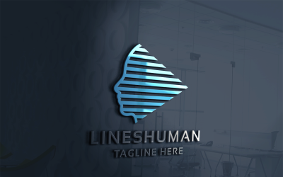 Lines Human Logo Template