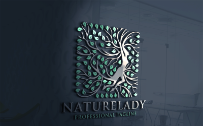 Nature Lady Logo Template