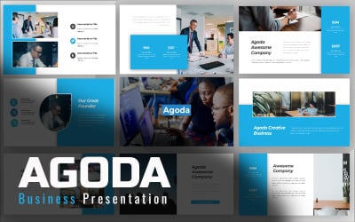 Modèle Agoda Business PowerPoint