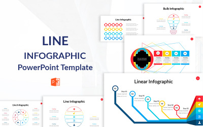 Plantilla de PowerPoint - infografía de línea
