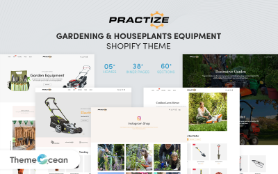 Практика - Оборудование для сада и комнатных растений Shopify Theme