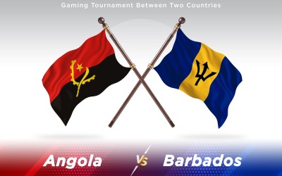 Angola kontra Barbados två länder flaggor - Illustration