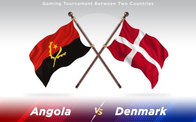 Angola kontra Danmark två länder flaggor - Illustration