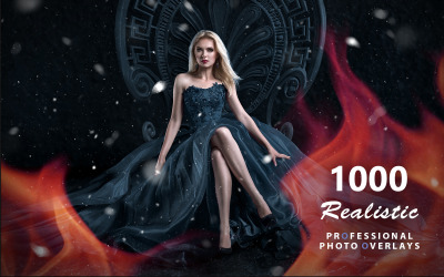 1000+ realistische foto-overlays-bundel - illustratie