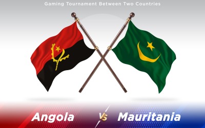 Angola Contro Bandiere Di Due Paesi Mauritania - Illustrazione