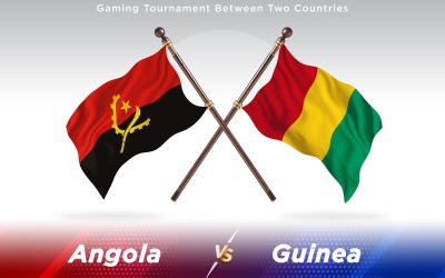 Angola Contro Guinea Due Bandiere Di Paesi - Illustrazione