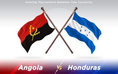 Angola Contro Honduras Due Bandiere Di Paesi - Illustrazione