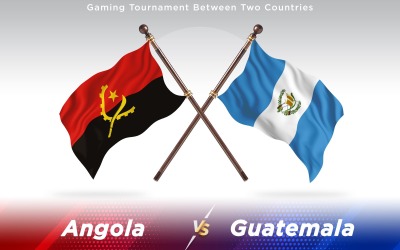 Angola gegen Guatemala Zwei Länder Flaggen - Illustration