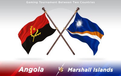 Angola gegen Marshallinseln Zwei Länder Flaggen - Illustration