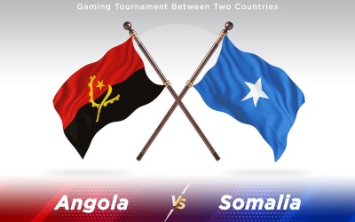 Angola Contro Somalia Due Bandiere Di Paesi - Illustrazione