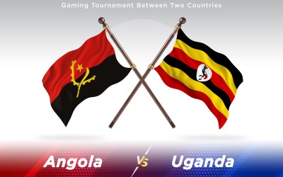 Angola Contro Uganda Due Bandiere Di Paesi - Illustrazione