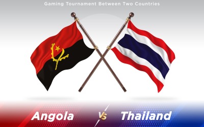 Angola gegen Thailand Zwei Länder Flaggen - Illustration