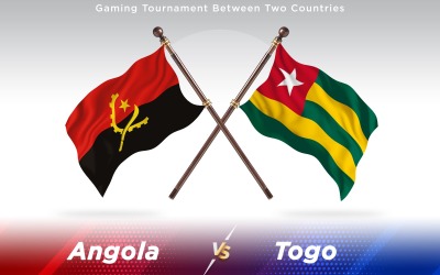 Angola gegen Togo Zwei Länder Flaggen - Illustration
