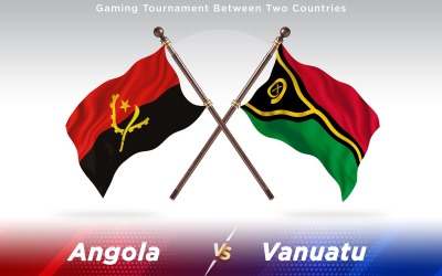 Angola gegen Vanuatu Zwei Länder Flaggen - Illustration