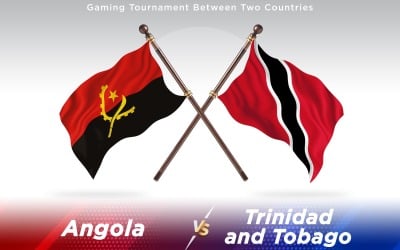Angola kontra Trinidad och Tobago två länder flaggor - Illustration