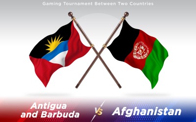 Antigua kontra Afghanistan två länder flaggor - Illustration