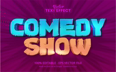 Bearbeitbarer Texteffekt im Cartoon-Stil - Vektorbild