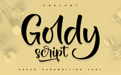 Goldy | Borste handstil teckensnitt