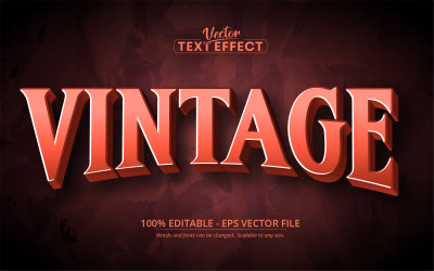 Vintage styl upravitelný textový efekt - vektorový obrázek