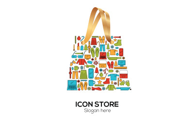 Alışveriş Çantası Logo Şablonu