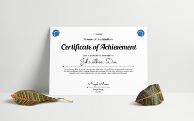 Angel Moni Certificate Template