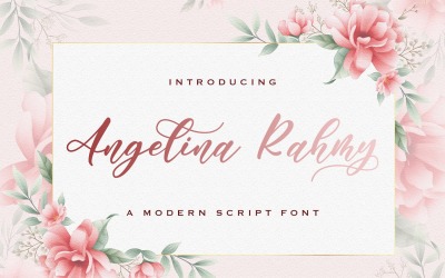 Angelina Rahmy - fonte cursiva moderna