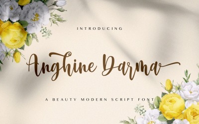 Anghine Darma - Modern kursiv typsnitt