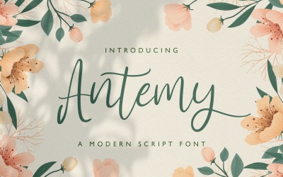 Antemy - Fuente cursiva moderna