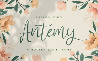 Antemy - современный курсивный шрифт