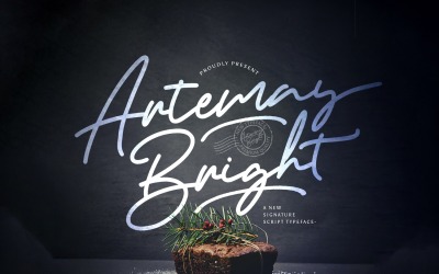 Artemay Bright - Signatur kursivt teckensnitt