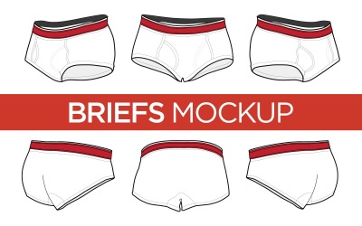Briefs/Underwear - Vector Template product mockup