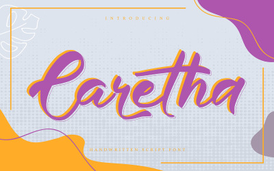 Caretha | Police cursive manuscrite