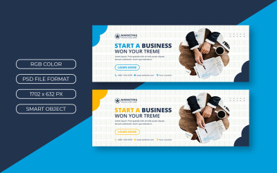 Einfache Facebook Cover Banner Theme Social Media Vorlage