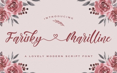 Farisky Marlline - adorável fonte de caligrafia