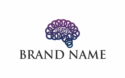Hjärncirklar logotyp mall