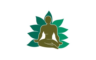Identità del marchio modello logo yoga