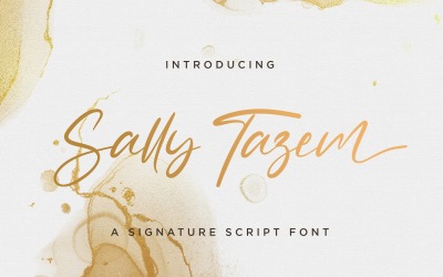 Sally Tazem - Handskrivet typsnitt
