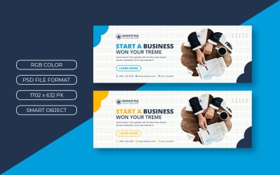 Simple Facebook Cover Banner Theme Social Media Template