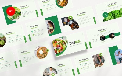 Bayain Healthy Food PowerPoint template