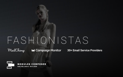 Fashionistas - Email com modelo de boletim informativo do Online Builder