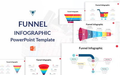 Modèle PowerPoint de infographie en entonnoir