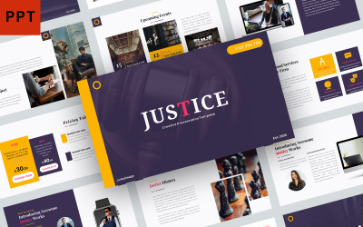Modello PowerPoint di giustizia