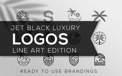 12 Premade Luxury - Modelo de logotipo da Line Art Edition